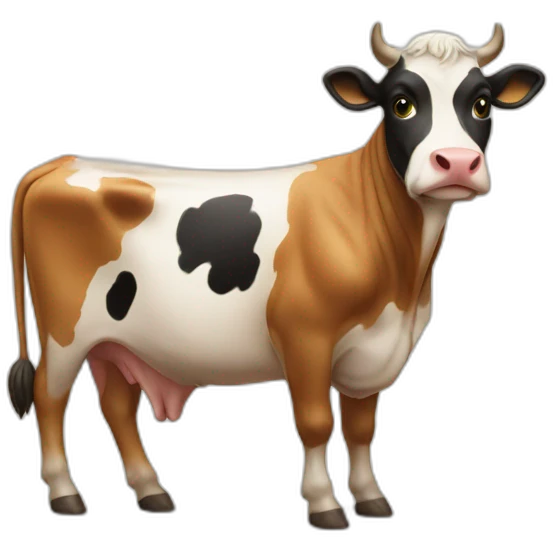 cat on top of a cow emoji