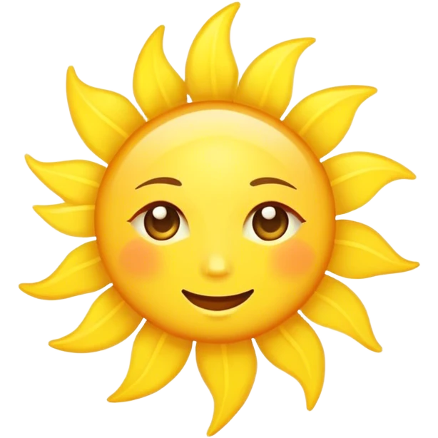 Good morning sun no face emoji