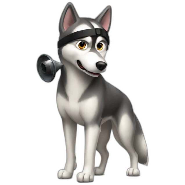 Husky spy emoji