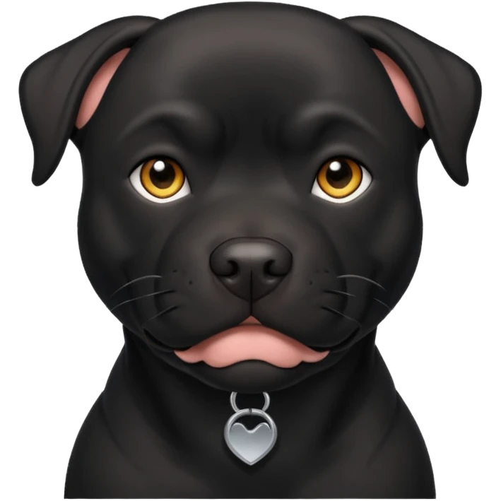 Black pitbull lab emoji