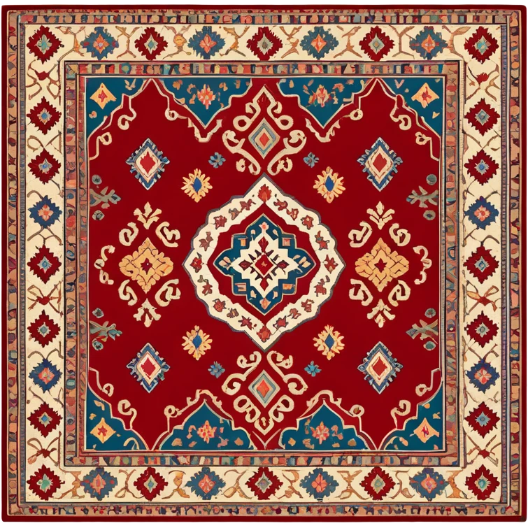 Traditional Dagestani carpet with intricate patterns emoji