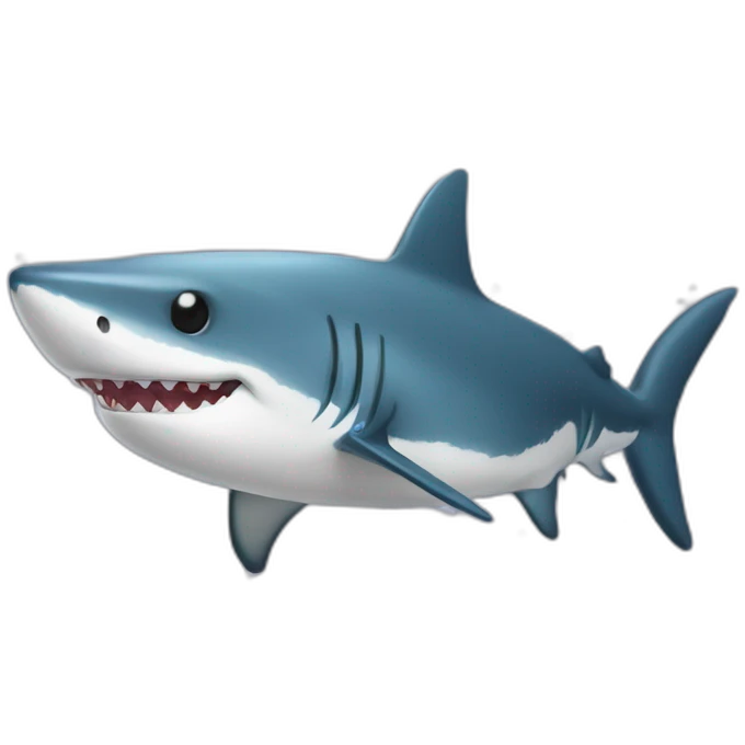Un requin dans une tenue de polka  emoji