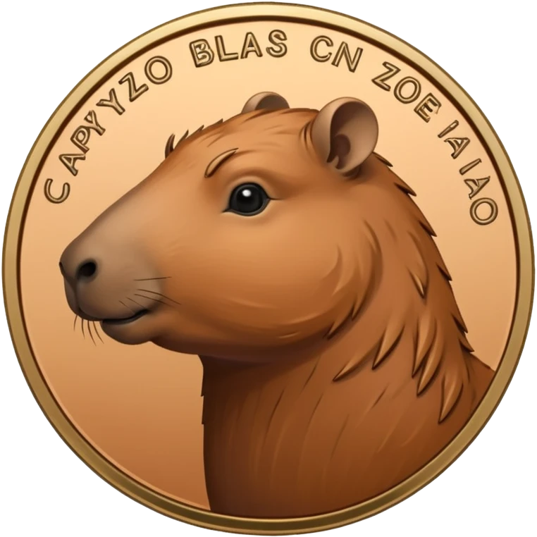 uma moeda de capybara emoji