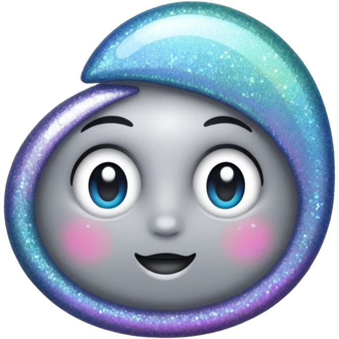 vamp glitter gray emoji