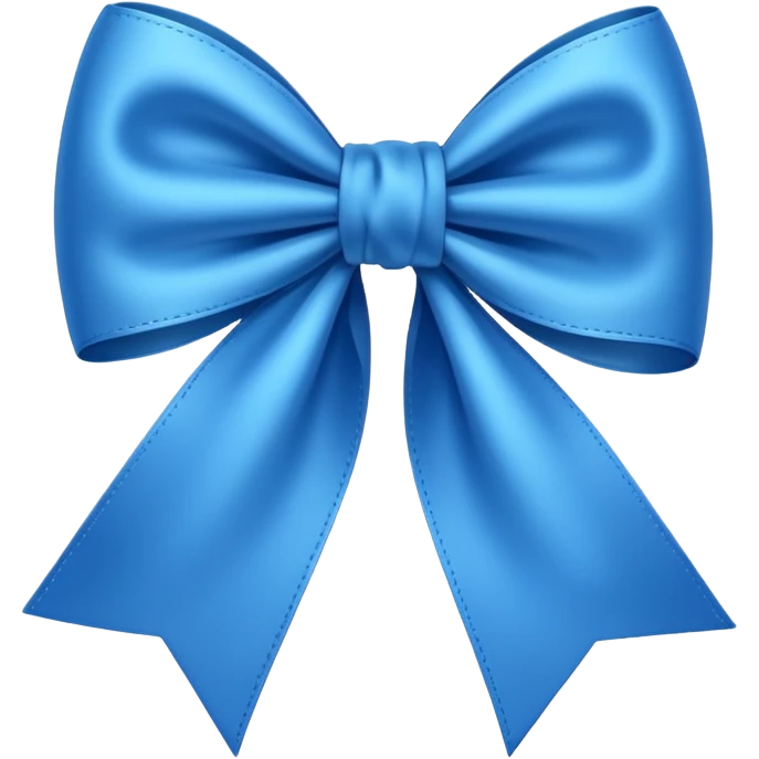 blue color bow emoji