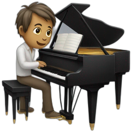 Singe jouant du piano emoji