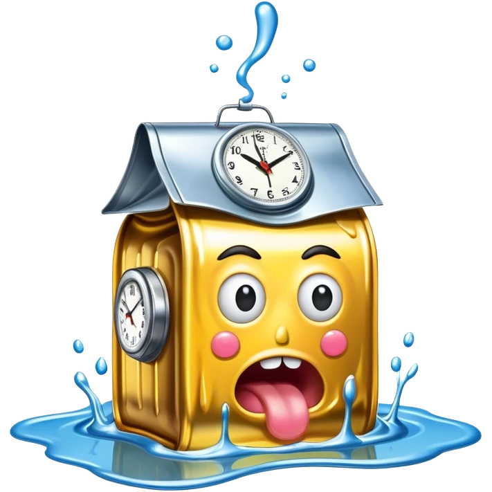 surreal salvadore dali style melting spam can landscape emoji