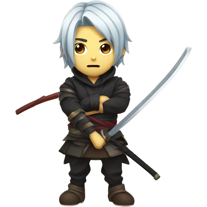 anime style emoji holding a katana  DEMON SLAYER ANIME  emoji