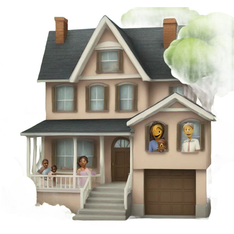 home with family emoji