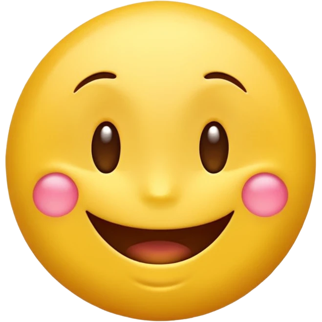 Animated happy yellow emoji, bouncing up and down in a loop. Smooth motion. White background. emoji
