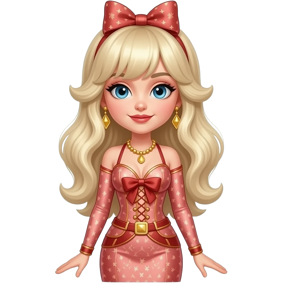 eccentric glamorous bimbo from head to toe - cinematic realistic emoji