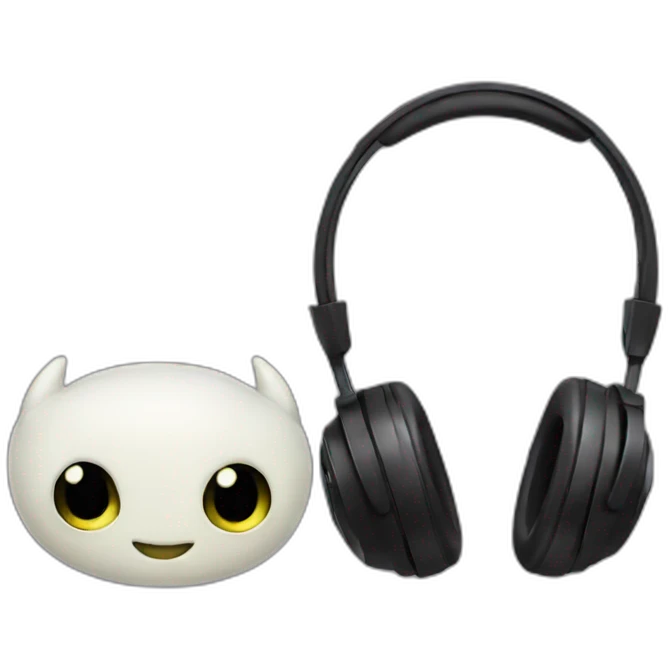 Toothless,headphones emoji