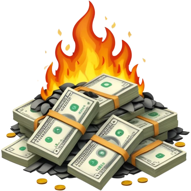burning money emoji