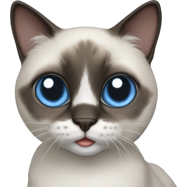 snowshoe cat blue eyes emoji