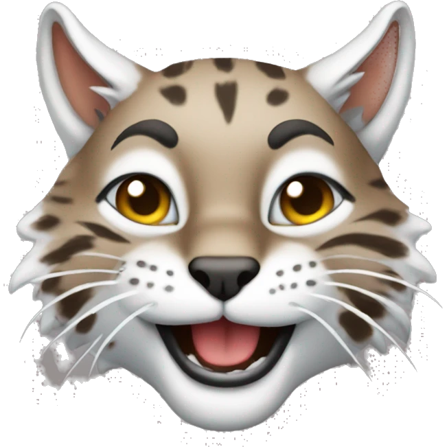 Winking bobcat emoji