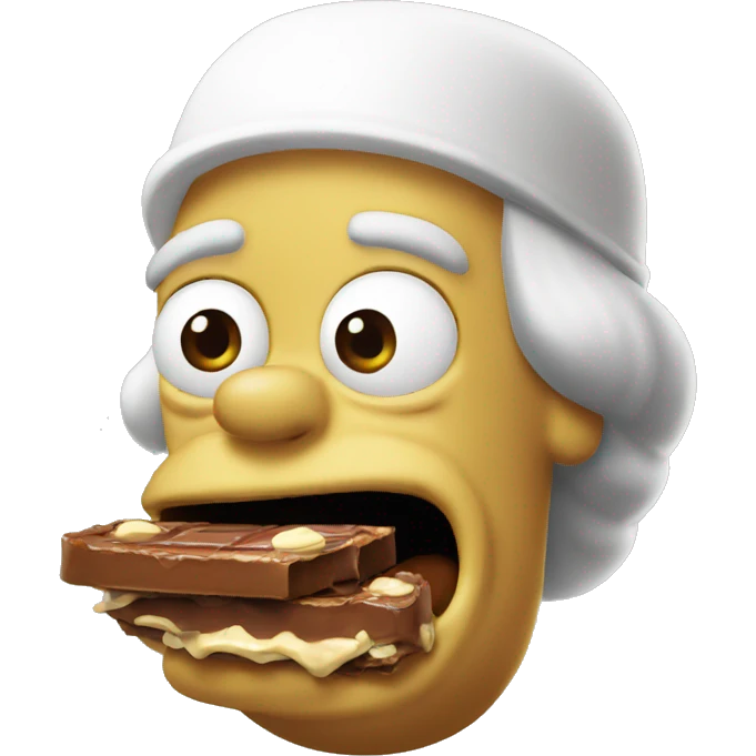 Homer eating nutella brot emoji