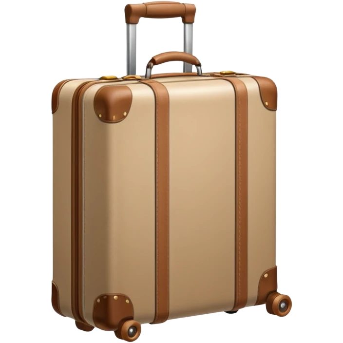 beige suitcase with wheels emoji