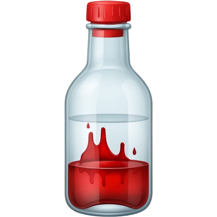 saline bottle wwith blood stains emoji