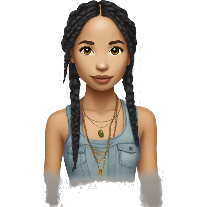 Zoe Kravitz, Portrait, Hippie Clothes emoji