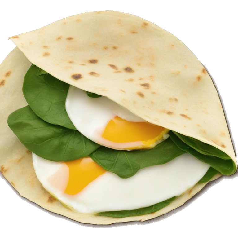 spinach feta egg white tomato tortilla wrap emoji