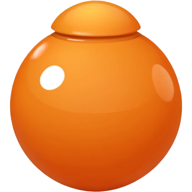 orange plastic ball emoji