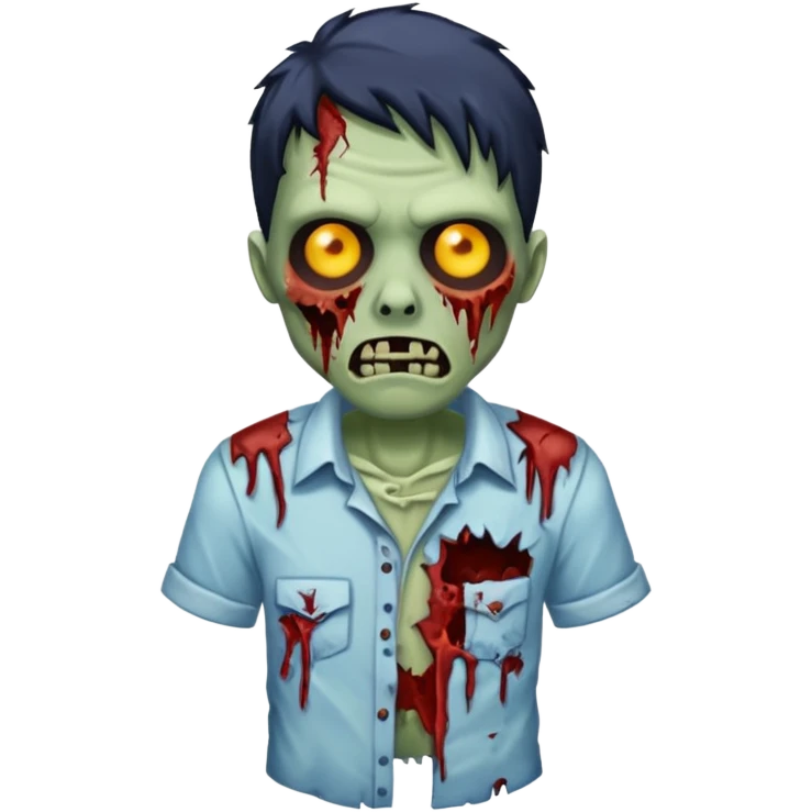 zombie with shirt emoji