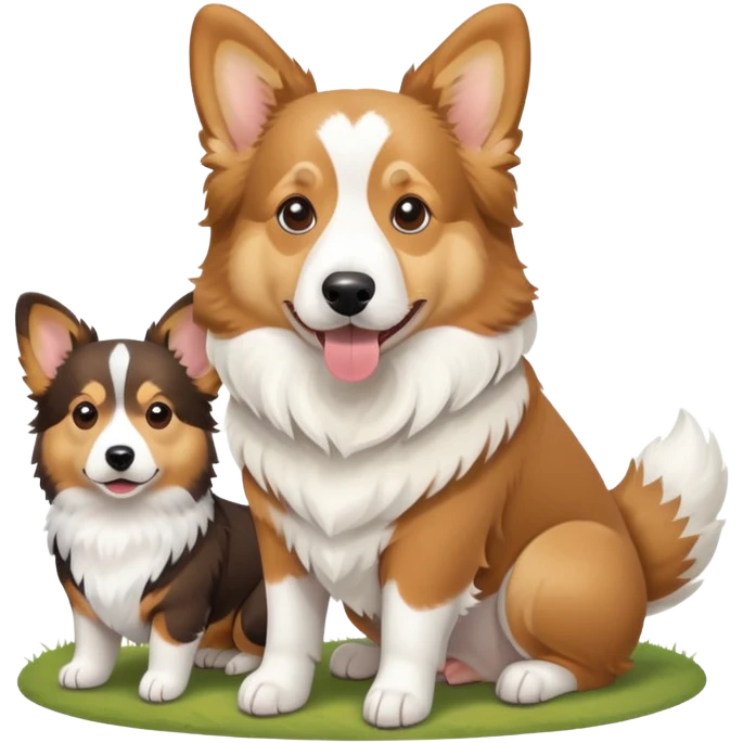 Dog Mestizo sheepdogs and corgis emoji