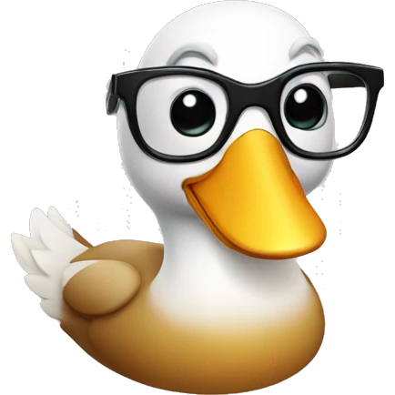 Pato con gafas emoji