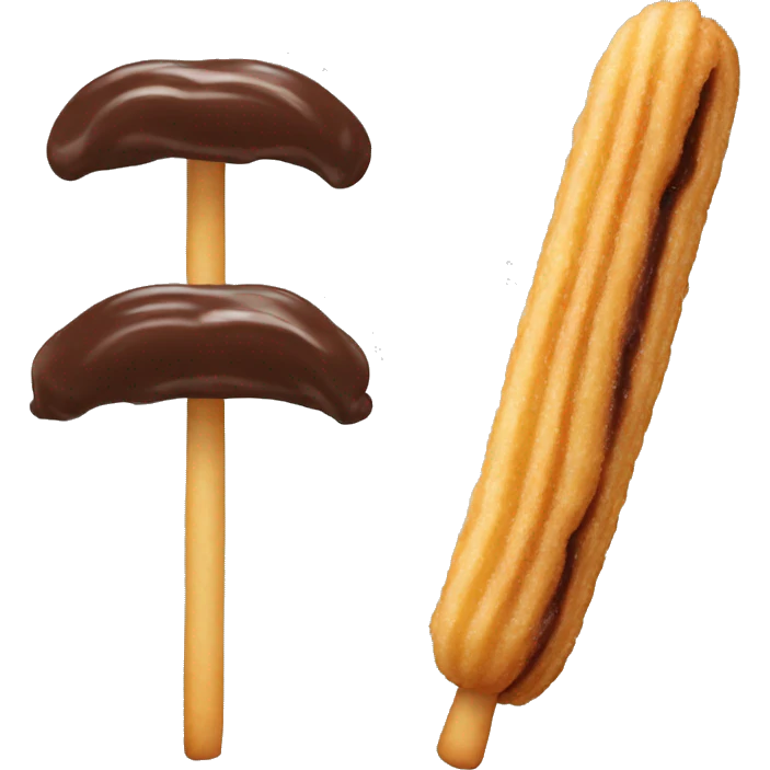 Chocolate dipped churro emoji