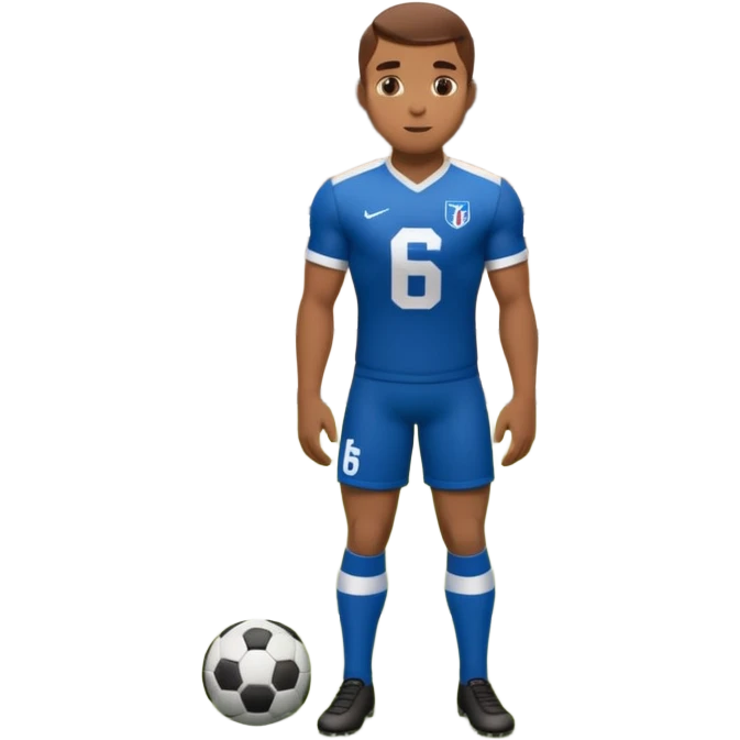 A football player with number 66, stand near a corner kick emoji