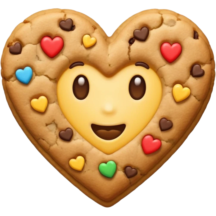 cookie heart shape emoji