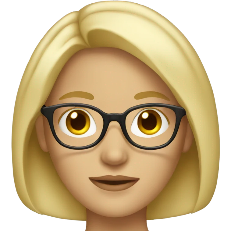 Blonde woman with glasses emoji