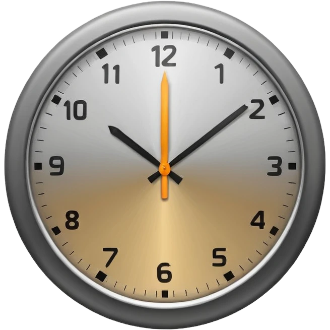 simple clock icon emoji