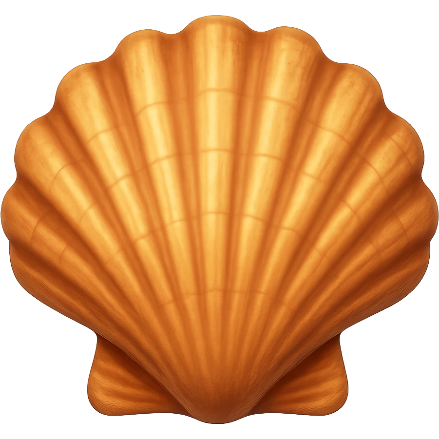 Детализированный емодзи ракушки на пнгфоне без фона emoji