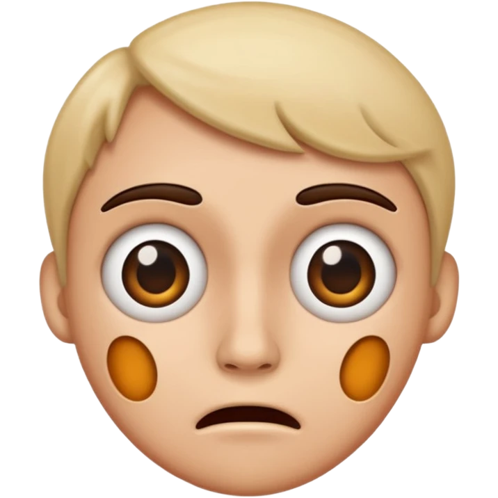 weirded out face emoji