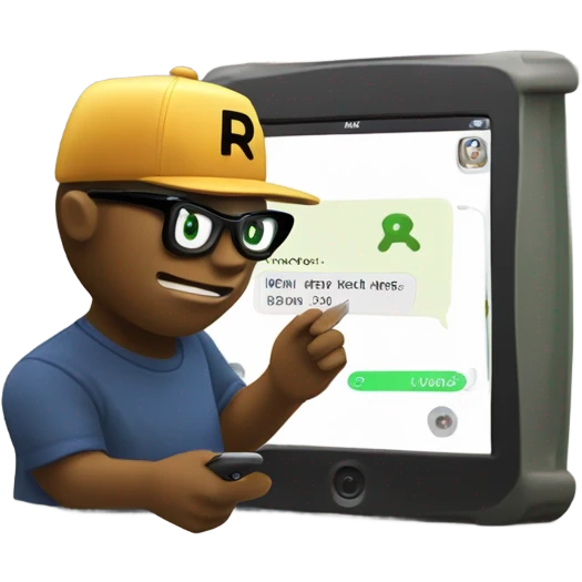 Roblox fancy classic default character asking typing how do I talk in a city sewer emoji