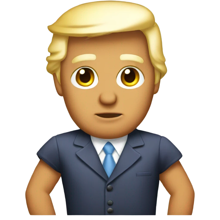 Donald Trump wearing a dress emoji