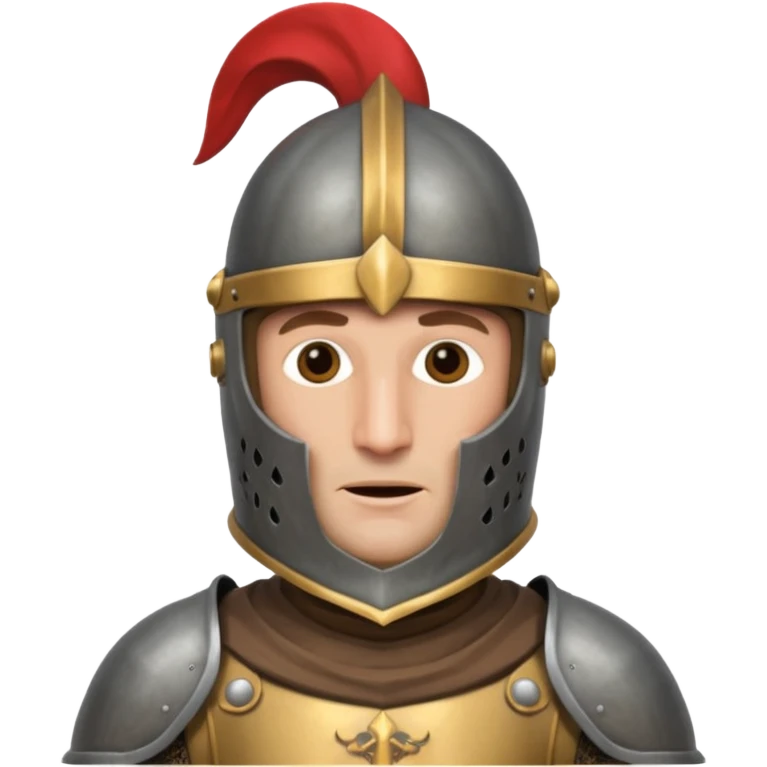 Monty pyton knight with full face covered helmet half body emoji