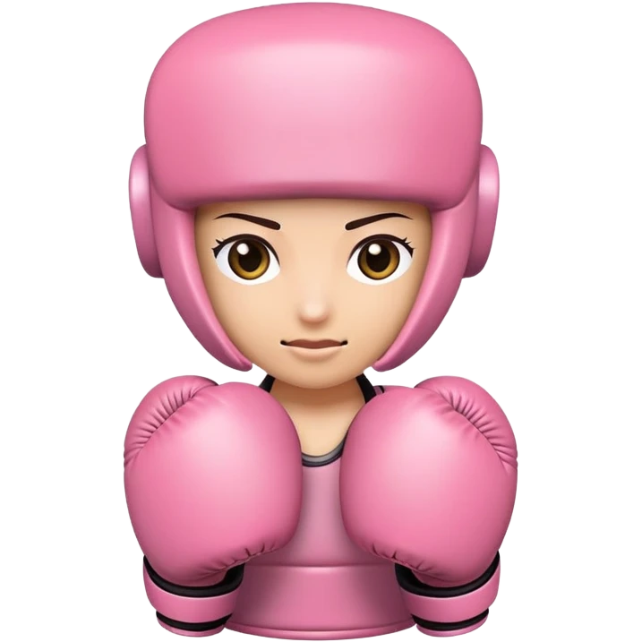 luva de boxe rosa  emoji