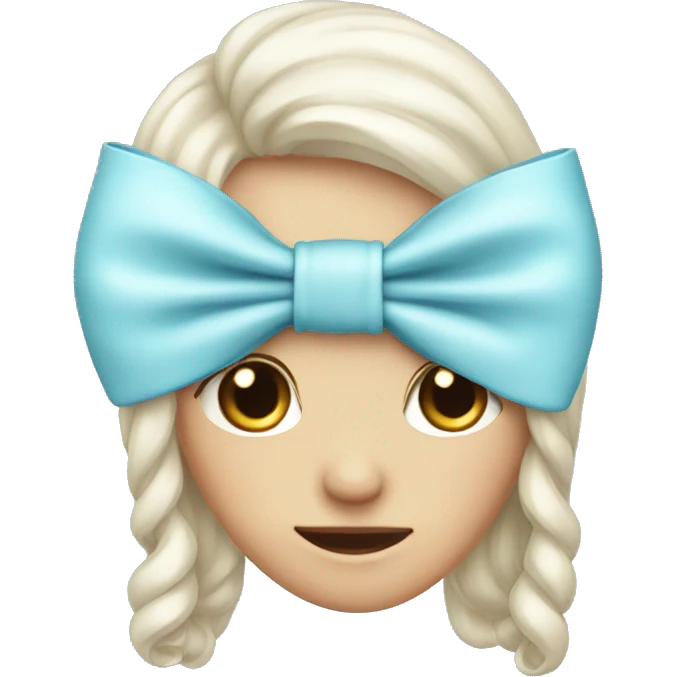 pastel blue bow emoji