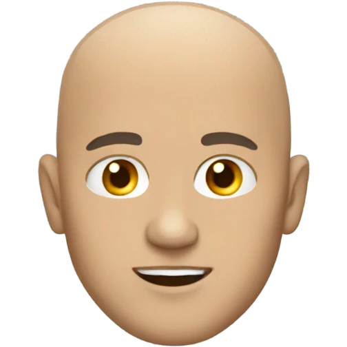 bald male in black jacket emoji