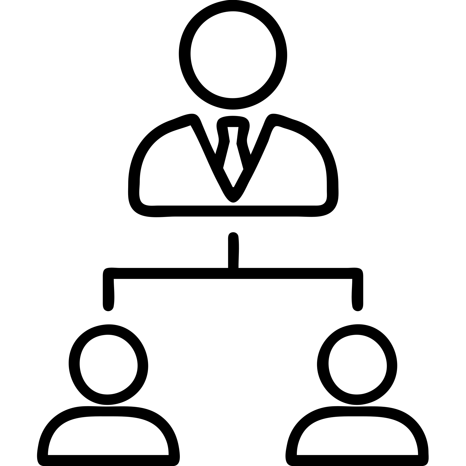 Business owner employer with employee organizational chart emoji
