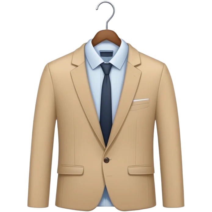 Minimalist clothes hanger with business blazer, professional style icon emoji