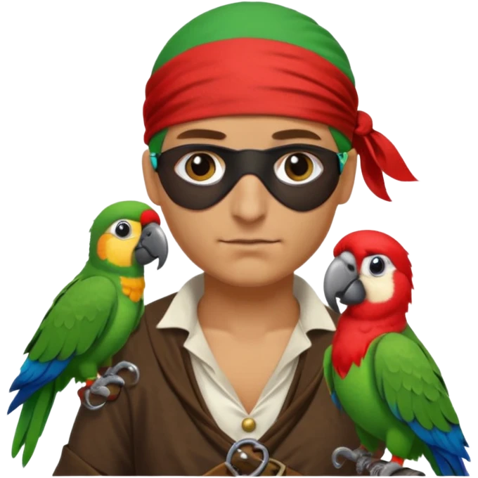 pirate and parrot emoji