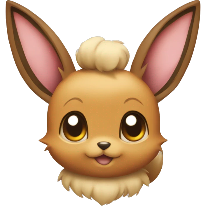 Eevee Pokemon with hearts emoji