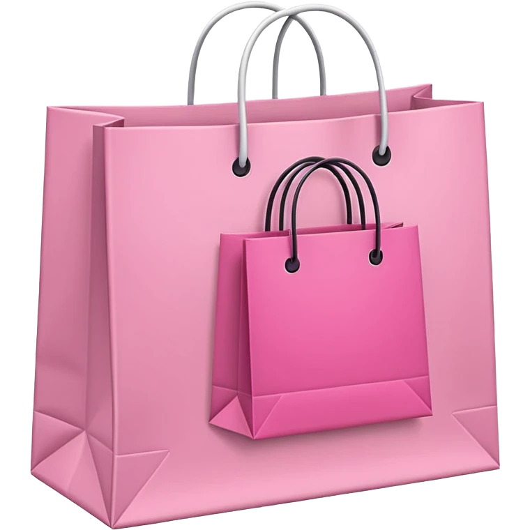 Sacolas de compra rosa emoji