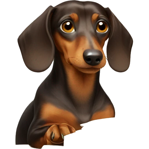 dachshund doing homework emoji