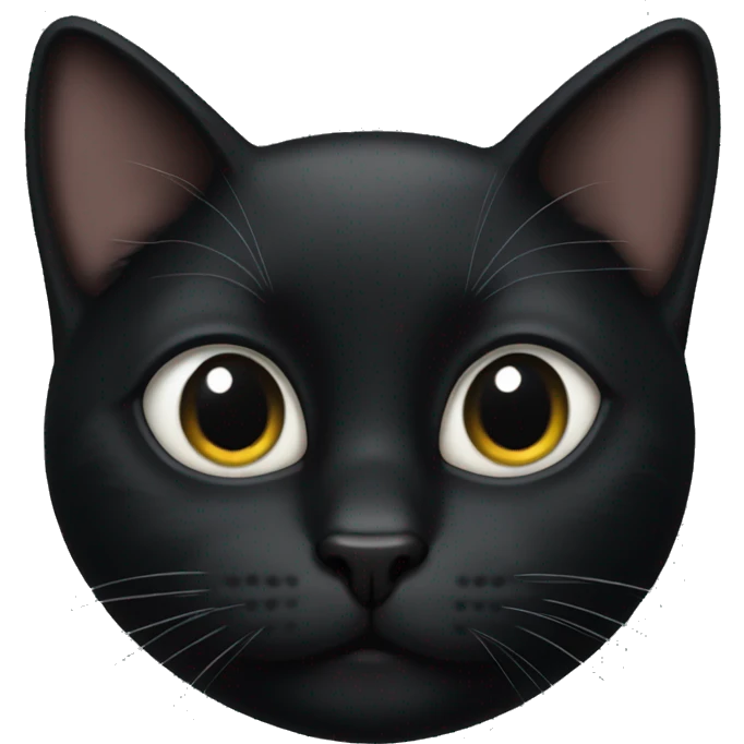 high definition black cat named tony emoji