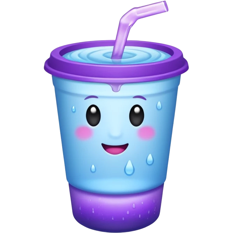 ios styrofoam cup with purple liquid inside emoji