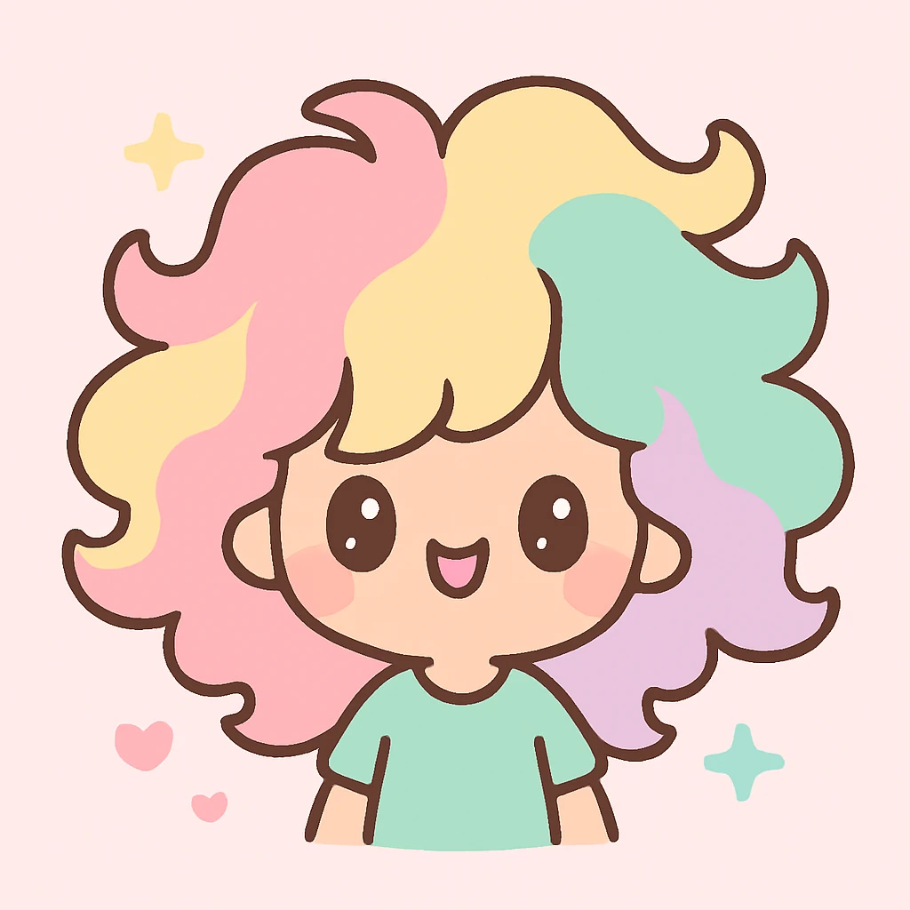 crazy hair kawaii style emoji